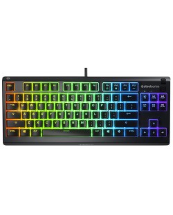 Tastatura gaming SteelSeries - Apex 3 TKL, RGB, US, neagra