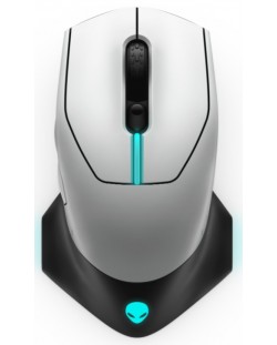 Mouse de gaming Alienware - 610M, optic, wireless, Lunar Light
