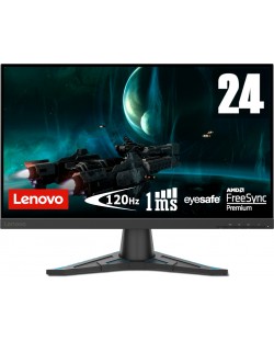 Monitor gaming Lenovo - G24e-20, 23.8'', 100Hz, 1 ms, FreeSync, черен