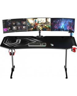 Birou de gaming Ultradesk - Frag XXL, negru