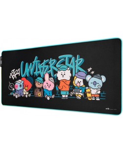 Mouse pad gaming Grupo Erik - BT21, XXL, moale, negru