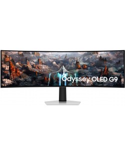 Monitor de gaming Samsung - Odyssey G9 LS49CG943, 49'', 240Hz, 0.03ms, curbat
