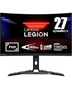 Monitor gaming Lenovo - R27fc-30, 27'', 240Hz, 0.5 ms, G-Sync, Curved