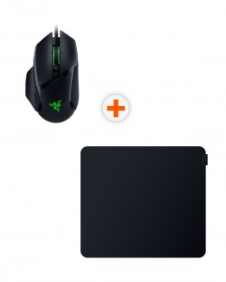 Mouse gaming și mouse pad Razer - Basilisk V3 + Sphex V3 L, negru