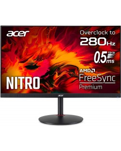 Monitor gaming Acer - Nitro XV252QZ, 24.5", FHD, 240Hz, negru