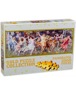 Puzzle panoramic Gold Puzzle de 1000 piese - O zi in padure