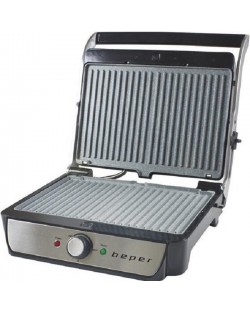 Grill Beper - BT.300, 2000W, granit, nervurat, gri