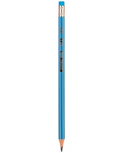 Creion grafit cu radiera Deli Comico - EC011-2B, 2B, sortiment