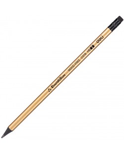 Creion din grafit cu radiera Deli Enovation - EC018-HB, HB, sortiment