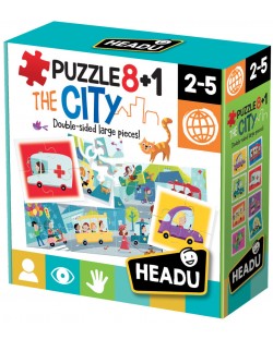 Puzzle educativ Headu - Mediul urban, 8+1