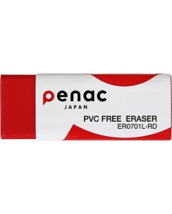 Gumă de șters creioane Penac - 5,9 x 2,1 x 1 cm, roșu