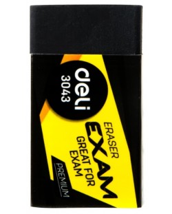 Radiera pentru creion Deli Exam - E3043, neagra