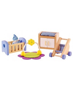 Set min mobilier din lemn Hape - Mobilier pentru camera bebelusului 