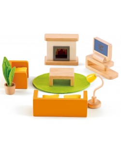 Set mini mobilier din lemn Hape - Camera de zi