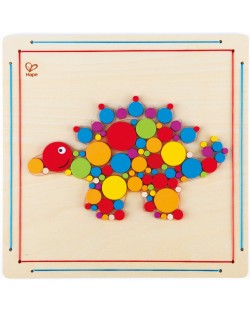 Mozaic din lemn pentru copii - Stegosaurus