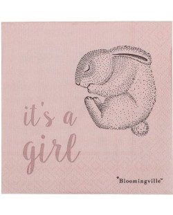 Servetele din hartie Bloomingville - It's a girl, roz