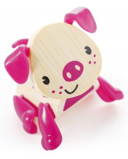 Jucarie pentru copii din bambus Hape - Animal mini Porc