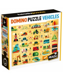 Puzzle educațional domino Headu - Vehicule