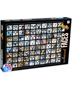 Puzzle D-Toys de 1000 piese - Fete de animale, Bufnite