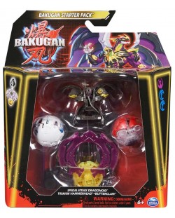 Set joc Bakugan - Special Attack, Dragonoid Titanium, Hammehrad,, Butterclaw