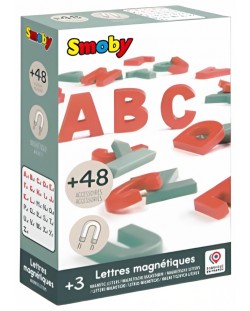 Smoby Set de jucării - Litere majuscule magnetice, 48 de bucăți