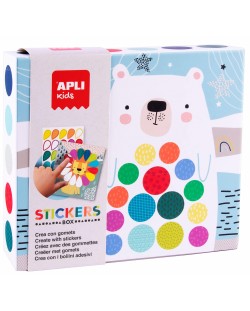 Joc cu stickere si forme geometrice Apli Kids - Ursulet