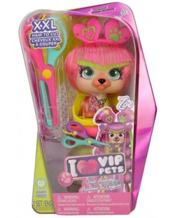 Set de joaca IMC Toys Vip Pets - Cățeluș la modă cu păr lung pentru coafuri cu accesorii, Zoe