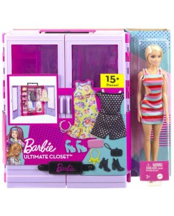Barbie Play Set - Garderobă cu păpușă