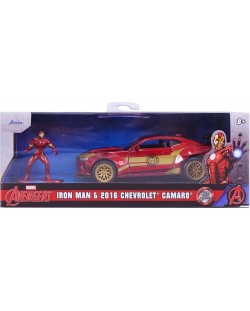 Set de joaca  Jada Toys - Iron Man cu Chevrolet Camaro, 1:32