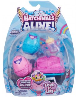 Set joc Hatchimals Alive! - Scaun de sufragerie cu figurine