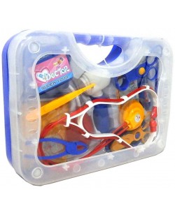 Set pentru joc Raya Toys - Unchiule doctor într-o servietă, albastru