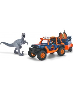 Set de joc Dickie Toys - Jeep cu remorca si dinozaur