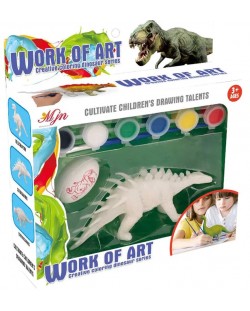 Set de joaca  Ntoys - Planse de colorat Dinozaur, Stegosaurus, Sortiment