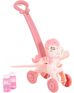 Jucărie cu bule de săpun Moni Toys - Ponei, Pink Wings