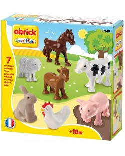 Ecoiffier Abrick - Animale de la fermă, 7 bucăți