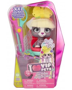 Set de joaca  IMC Toys Vip Pets - Cățeluș la modă cu păr lung pentru coafuri cu accesorii, Lady Gigi