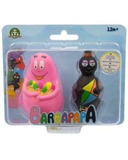 Set joc Barbapapa - Papa Barbă cu înghețată și Mama Barbă cu zmeu