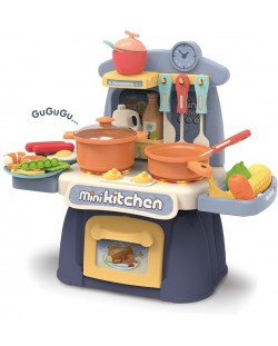 Set de jucării Raya Toys - Mini bucătărie, albastru