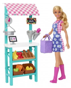 Set joc Barbie - Barbie cu o piață de fermieri