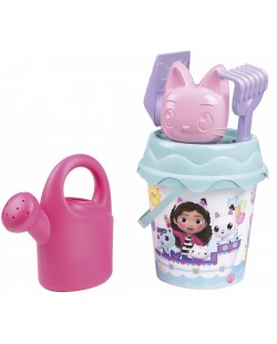 Set de joaca  Smoby - Gabby's Dollhouse, Găleată cu nisip cu udato și accesorii