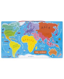 Jucarie magnetica pentru copii - Harta lumii, in limba engleza