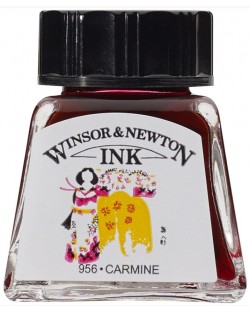 Cerneală de caligrafie Winsor & Newton - Carmine, 14 ml