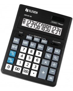 Calculator Eleven - CDB1401-BK, de birou, 14 cifre, negru