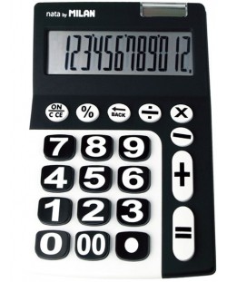 Calculator Milan - Nata, 12 cifre, negru