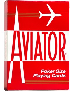 Cărți de joc Aviator - Poker Standard index albastru/roșu pe spate