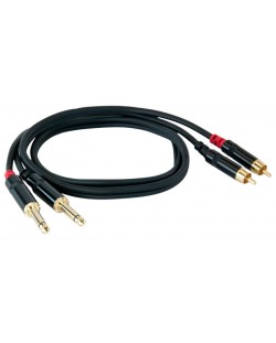 Cablu Master Audio - RCA630/1, 2x RCA/2х 6.3mm, 1m, negru