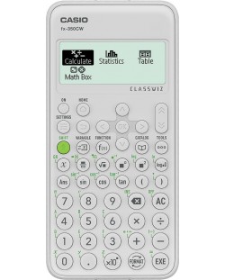 Calculator Casio - FX-350 CW, științific, afișaj 10+2 cifre, gri deschis