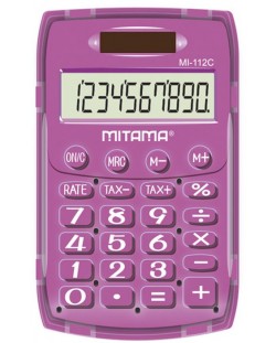 Calculator Mitama Trendy - 10 cifre, buzunar, mov