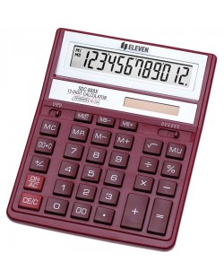 Calculator Eleven - SDC-888XRD, 12 cifre, roșu
