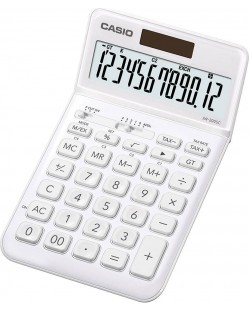 Calculator de birou Casio - JW-200SC, Afisaj cu 12 cifre, metalic alb